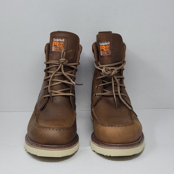 Timberland PRO Wedge 6" Soft Moc-Toe Work Boots Size 12 Oil Slip Resistant New - Picture 6 of 11
